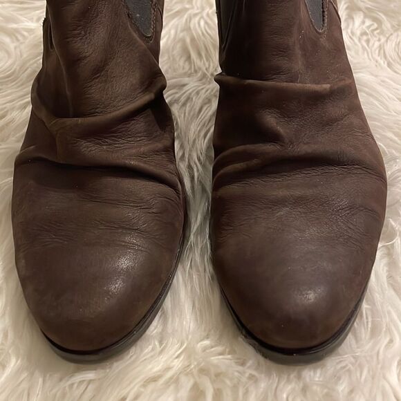 Paul Green Brown Nubuck Suede Leather Ankle Boots - Picture 3 of 7